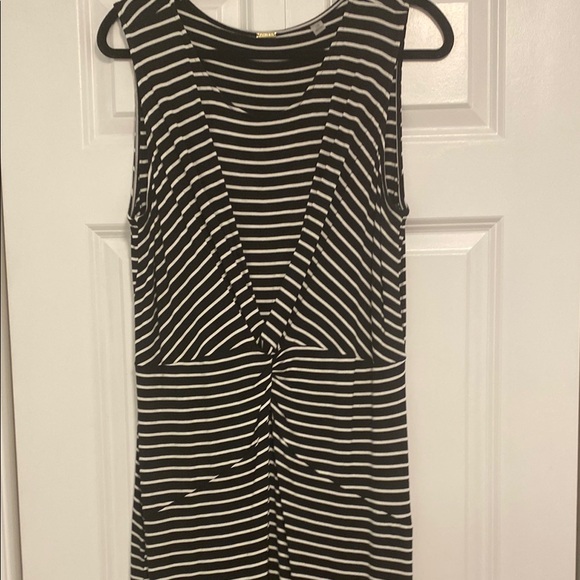 Chic Black and White Striped Maxi Dress - Picture 2 of 4